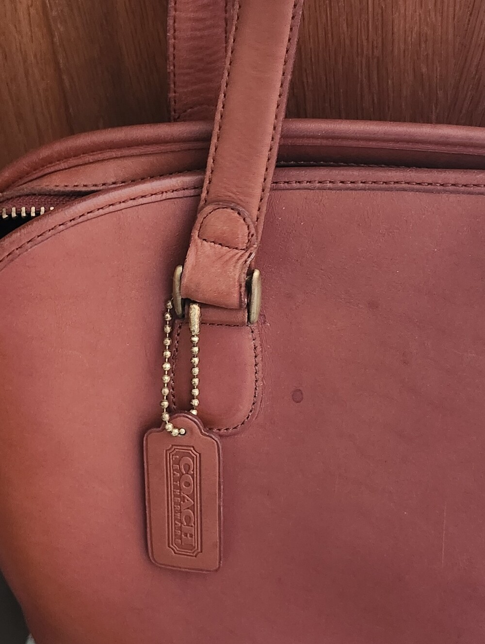 Vtg Coach Brown Leather Shoulder Bag - Picture 7 of 16